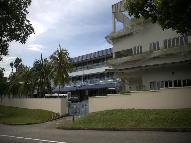 School building back entrance